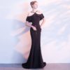 Women Criss-Cross Neck  Off the Shoulder Sexy Backless Elegant Gown - Image 3
