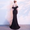 Women Criss-Cross Neck  Off the Shoulder Sexy Backless Elegant Gown - Image 5