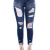 Women Denim Jeans Distressed High Waist Ripped Jeans