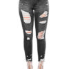 Women Denim Jeans Distressed High Waist Ripped Jeans - Image 2