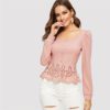 Women Elegant Slim Fit Tops and Blouses