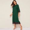 Women Elegant Solid Office Lady Straight Dresses - Image 4