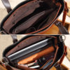 Women Faux Leather Solid Tassel Handbag Vintage Leisure Crossbody Bag - Image 12