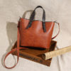 Women Faux Leather Solid Tassel Handbag Vintage Leisure Crossbody Bag - Image 7