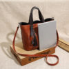Women Faux Leather Solid Tassel Handbag Vintage Leisure Crossbody Bag - Image 9