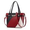 Women Faux Leather Stitching Color Crossbody Bag Designer Handbag Shoulder Bag