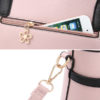 Women Faux Leather Stitching Color Crossbody Bag Designer Handbag Shoulder Bag - Image 12