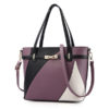 Women Faux Leather Stitching Color Crossbody Bag Designer Handbag Shoulder Bag - Image 2