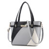 Women Faux Leather Stitching Color Crossbody Bag Designer Handbag Shoulder Bag - Image 3