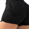 Women Frayed Edges Mini Denim Shorts - Image 3