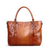 Women Genuine Leather Brush Vintage Tote Bag Handbag Crossbody Bag - Image 4