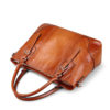 Women Genuine Leather Brush Vintage Tote Bag Handbag Crossbody Bag - Image 5