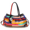 Women Genuine Leather Floral Crossbody Bag Large Capacity Vintage Handbag - Image 13