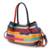 Women Genuine Leather Floral Crossbody Bag Large Capacity Vintage Handbag - Image 2