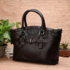 Women Genuine Leather Vintage Oil Wax Handbag Solid Leisure Shoulder Bag - Image 16