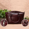 Women Genuine Leather Vintage Oil Wax Handbag Solid Leisure Shoulder Bag - Image 4