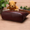 Women Genuine Leather Vintage Oil Wax Handbag Solid Leisure Shoulder Bag - Image 7
