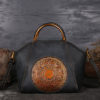 Women Genuine Leather Vintage Totem Designer Handbag Shoulder Bag - Image 14