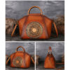 Women Genuine Leather Vintage Totem Designer Handbag Shoulder Bag - Image 8