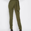 Women High Waisted Pants Solid Color Tapered Trousers