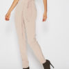 Women High Waisted Pants Solid Color Tapered Trousers - Image 4