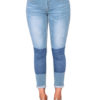 Women Jeans Two Tone Skinny Denim Pants