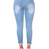 Women Jeans Two Tone Skinny Denim Pants - Image 3