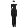 Women New Long Bodycon Sexy Club Runway Bandage Jumpsuit - Image 4