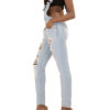 Women Overalls Faded Denim Jumpsuit - Image 3