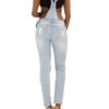 Women Overalls Faded Denim Jumpsuit - Image 4