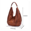 Women PU Leather Handbag Crossbody Shoulder Tote Bag - Image 6