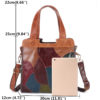 Women Patchwork Genuine Leather Tote Bags Large Capacity Handbags Bohemian Vintage Crossbody Bags - Image 10