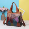 Women Patchwork Genuine Leather Tote Bags Large Capacity Handbags Bohemian Vintage Crossbody Bags - Image 7