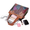 Women Patchwork Genuine Leather Tote Bags Large Capacity Handbags Bohemian Vintage Crossbody Bags - Image 9