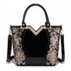 Women Patent Leather Handbag Large Capacity Sequin Casual Crossbody Bag - Image 12