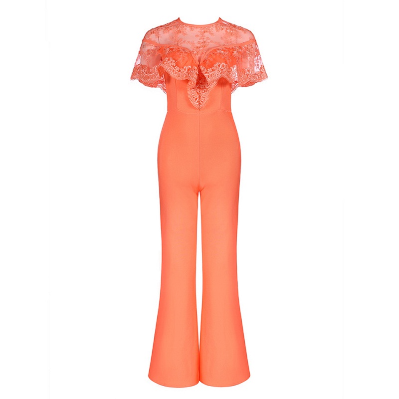 Women Runway Bandage Lace Sexy Elegant Jumpsuits - Image 2