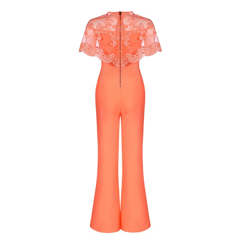 Women Runway Bandage Lace Sexy Elegant Jumpsuits - Image 3