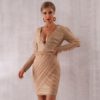 Women Sexy Lace Long Sleeve Party Dress Vestidos Club Dress - Image 2