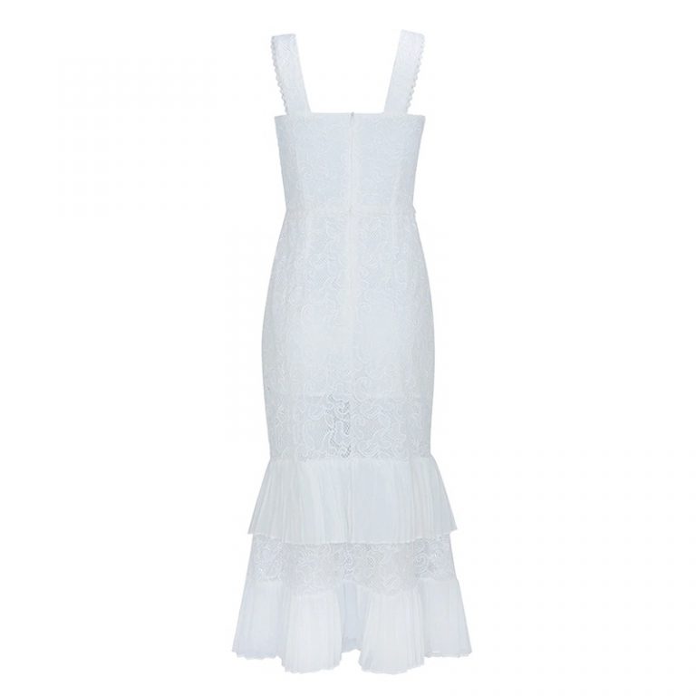 Women Sexy Spaghetti Strap Lace Club Mermaid Dress - Image 4