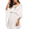 Women Skater Tassels Embroidered Midi Dress - Image 4