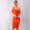 Women Slash Neck Off The Shoulder Bodycon Party Celebrity Dress