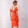Women Slash Neck Off The Shoulder Bodycon Party Celebrity Dress - Image 4
