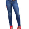Women Slit Skinny Leg Denim Pants