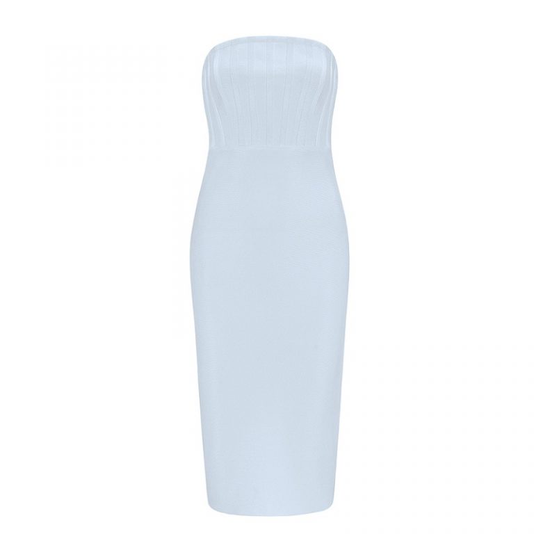 Women Strapless Bodycon Bandage Vestidos Verano Evening Party Dress - Image 2