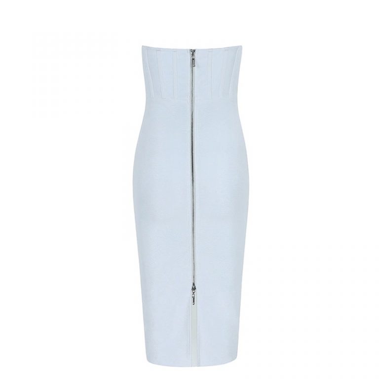 Women Strapless Bodycon Bandage Vestidos Verano Evening Party Dress - Image 3