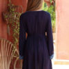 Women V Neck Long Sleeves Mini Dress - Image 3