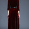 Women Velour Chinese Prom Maxi Dress - Image 3