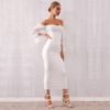 Women Vestidos Sexy Off Shoulder Pearls Lace Bodycon Party Dress - Image 5