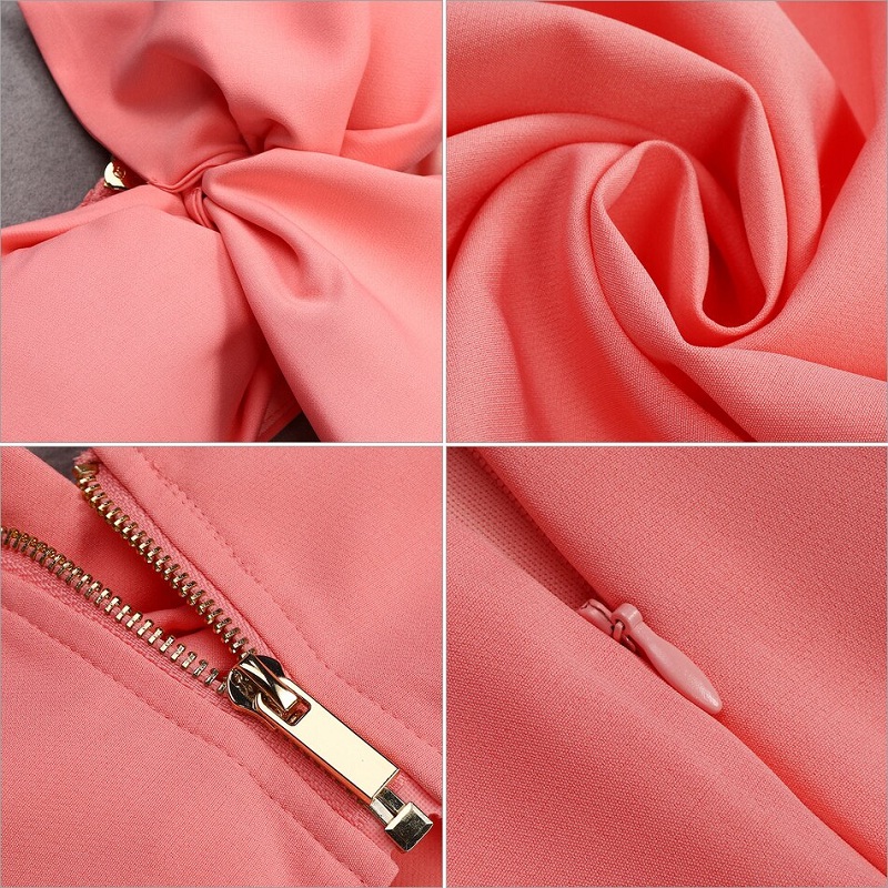 Women Vestidos Strapless Bow Evening Party Two Pieces Sets - Image 4