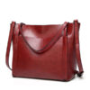 Women Vintage Leather Handbags Retro Shoulder Bag Tote Bag